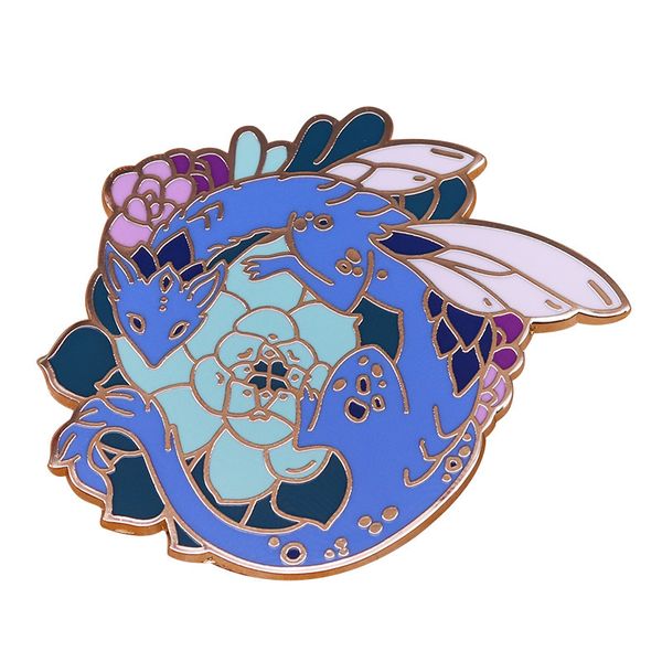 

legendary creature hard enamel pin badge, Blue