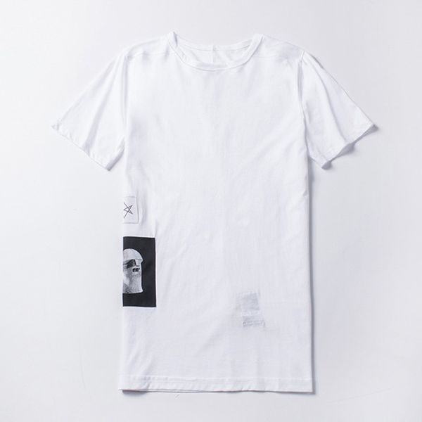 

rick high street men's t-shirt hip-hop mens womens designers t-shirts owens loose tees man s casual shirt shorts sleeve clothes, White;black