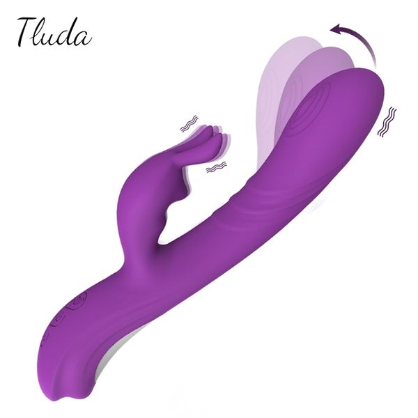 Wigging Rabbit Vibrator Mimic dedo para mulheres clitóris poderoso estimulador GSPOT Toys sexuais tranquilos femininos para adultos 220817