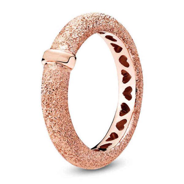 2019 Novo 100% Sterling Silver Glamour 187954 Matte Brilliance Ring Original Wedding Moda Jóias Presente AA220315