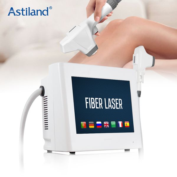 

portable fiber laser hair removal machine 808nm long lifespan beauty salon equipment, Black