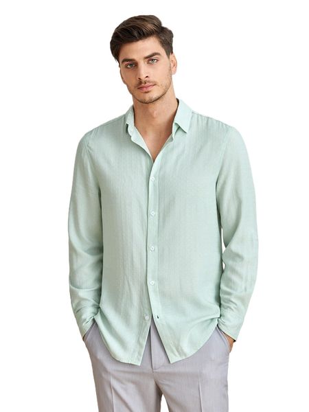 

men textured button front shirt w2b2#, White;black