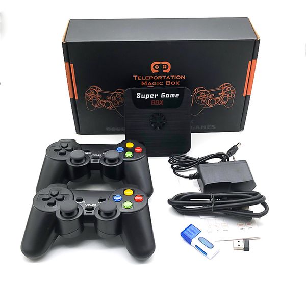 X5 Super Console 4K WiFi Game Box с 2 беспроводным контроллером игрока 9000  Классические ретро видеоигры 3D HD-телевизора для PSP N64 3.7