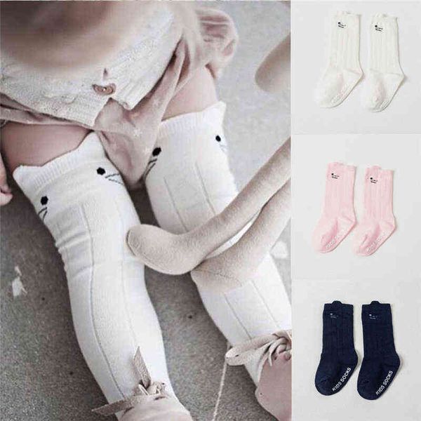 

lovely baby kids toddlers girls knee high socks tights leg warmer stock 1-4t wholesale l220716, Pink;yellow