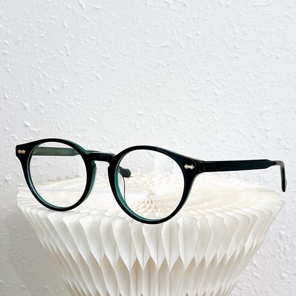 

optical eyeglasses for men women retro 0738o style anti-blue light lens plate full frame with box, White;black