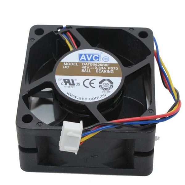 Ventilador por atacado: AVC Datb0625B8F 6025 48V 0.33A 6cm Ventilador de servidor de 4 fios