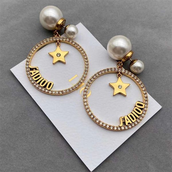 

84% off factory storenew style pearl earrings five pointed earrings, Golden