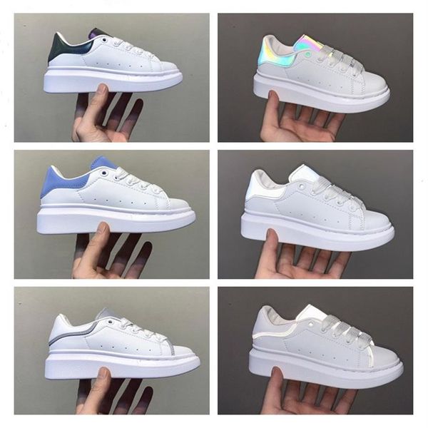 

infant kids running shoes 3m reflective blanche et noir platform white leather sneaker avant garde sports shoes toddler boys girls232n, Black