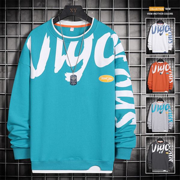 

men's hoodies & sweatshirts designer [can]casual loose sweater women's korean fashion round neck pullover men's letter printe, Black