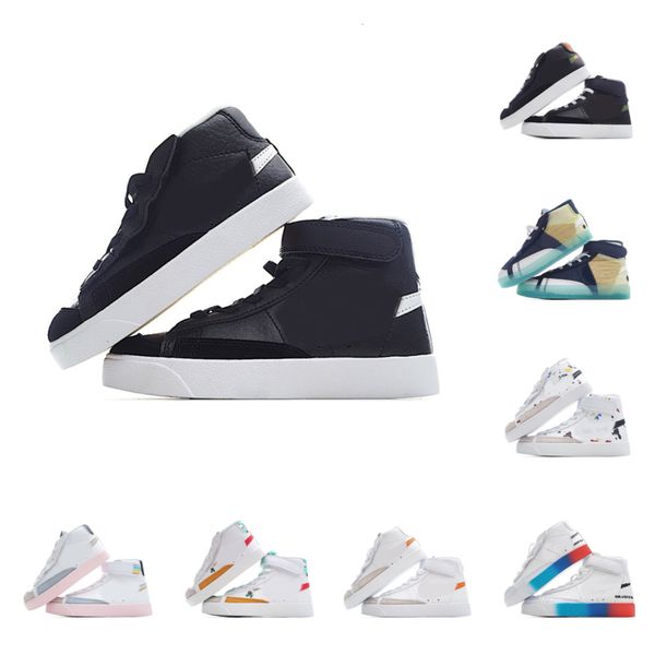 

kids blazers mid 77 sports shoes vintage have a good game boys girls sneakers childs sb sesame mystic navy hyper pink iridescent baby tolld