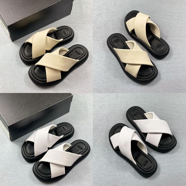 

honey slippers bread white sandals for women summer beach shoes thick bottom extra-thick foot pad gat super package feeling, Black