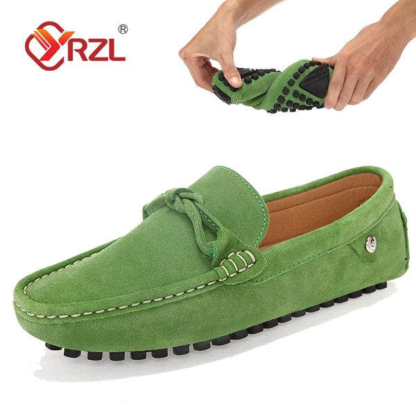 

men loafers shoes 2022 spring autumn fashion boat shoes men soft flats comfy slip on suede leather men casual loafers, Black