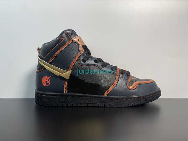 

skateboard shoes duks high-project unicorn banshee norn dark blue black first layer cowhide leather trainers outdoor sneakers with box