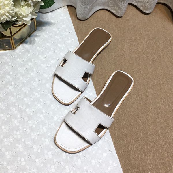 

designer women flat slides slipper paris classic lichee pattern stitches sandals genuine leather sheepskin low heel scuffs slippers luxurys, Black