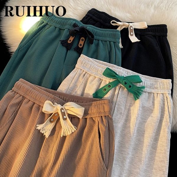 Ruihuo streetwear joggers calças masculinas roupas tamanho chinês 2xl coreano moda homem calças harem primavera chegadas 220829