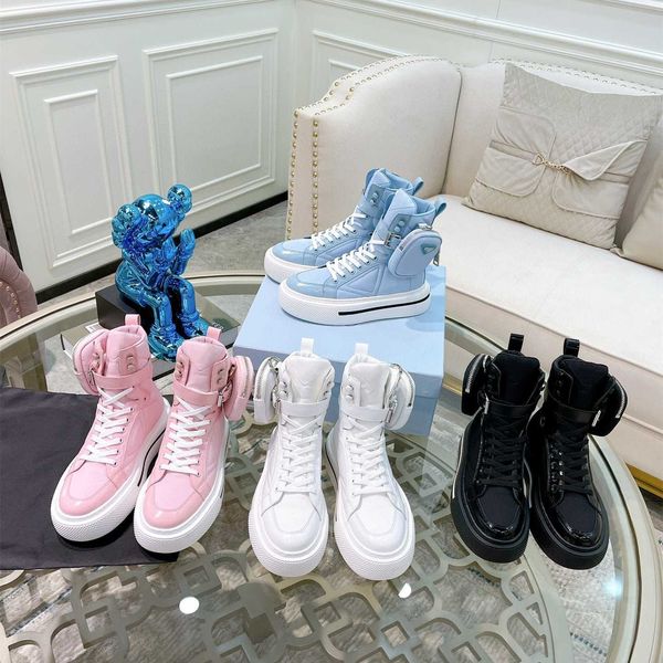 

2022 autum lastest casual shoes luxury designer high with small bag women platform sneakers outdoor walking comfortable fashion ladies, Black