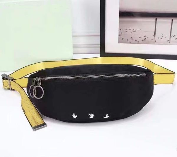 

waist bags waistpacks shoulder bag off 2323 new 2022 white brand men yellow canvas belt pu chest bag multi purpose satchel messenger a1, Black