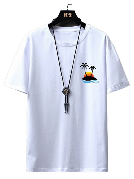 

romwe guys tropical print tee s4jf#, White;black