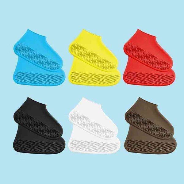 Stivali Copriscarpe impermeabili Materiale Sile Scarpe unisex Protezioni Stivali da pioggia per interni Giorni di pioggia all'aperto Riutilizzabili 03 Y220518