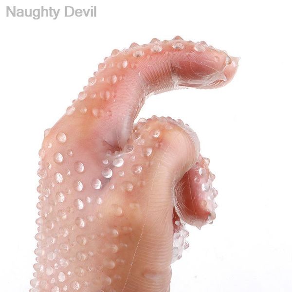 Weiche Handschuhe Masturbation Spike Spots Für Unisexy Finger Spielzeug Paare Männlicher Masturbator ErotikSpielzeug Werkzeug für Sie Schönheit Artikel