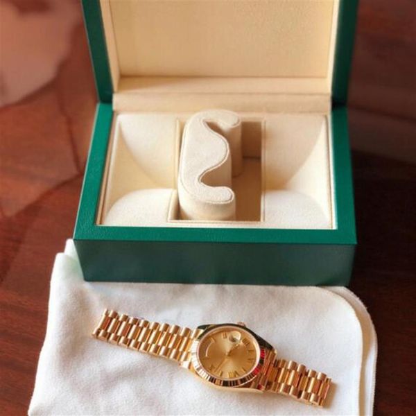 

18k gold president date sapphire cystal geneva mens watches automatic mechanical movement male luxury watch date monday to sunday 282y, Slivery;brown