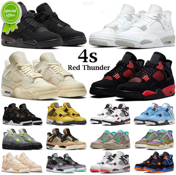 

nxb7 2022 men women basketball shoes jumpman 4s red thunder 4 fire cactus jack university blue white oreo black cat bred metallic green mens