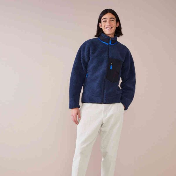 

b 22 ata designer jacket sports brand pata warm lambskin coat stand collar fleece casual jackets for men and women t0, Black;brown