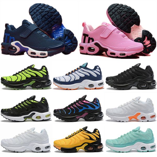 

2022 tn plus kids running shoes triple black royal sandals white mint green wolf grey pink fade psychic sneakers kids womens tns trainers sp