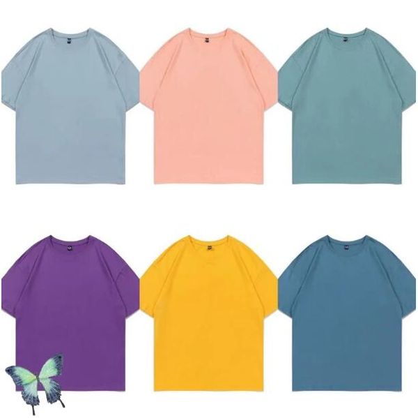 

multi solid color t-shirt men women blank t shirt, Black;brown