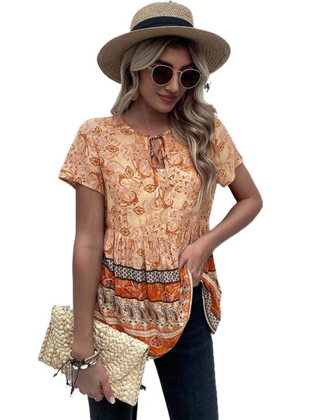 

paisley print peplum p0pw#, White