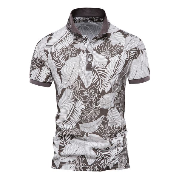 

2022 summer men new arrival printed tshirt short sleeve fashion polo shirt, White;black