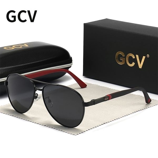 

gcv brand menwomen vintage aluminum polarized sunglasses classic brand sun glasses coating lens driving eyewear for delicate 220617, White;black