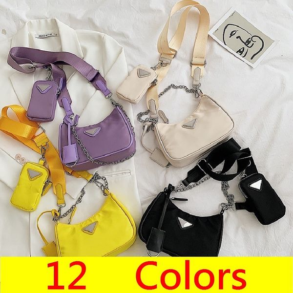

designers womens 2005 re edition black small crossbody purse bag nylon with chain wide strap for women waterproof multipurpose travel messen