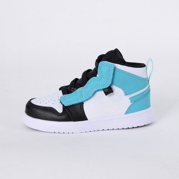 

2022 kids 1 1s mid shattered backboard ar6351-058 toddler boys girls enfant children basket sneakers size us 8c-3y, Black