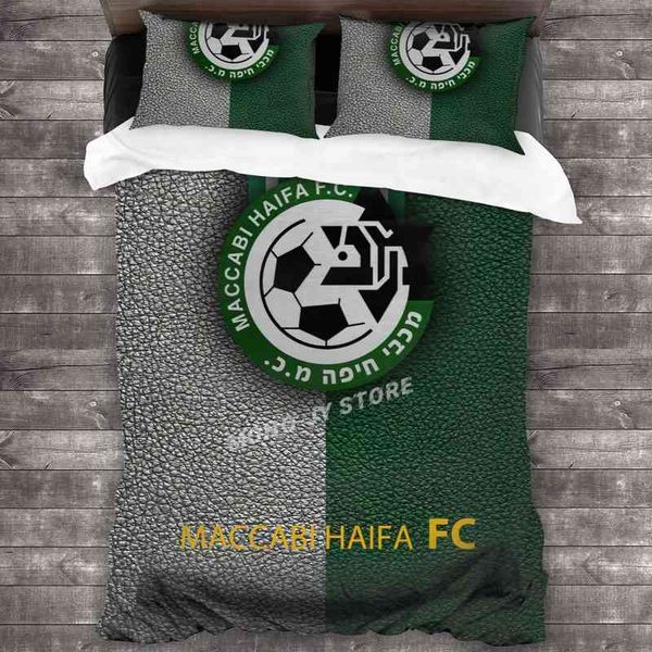 

maccabi haifa fc bedding set duvet cover pillowcases comforter sets bedclothes