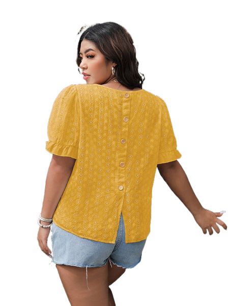 

plus button detail schiffy blouse j0n0#, Black