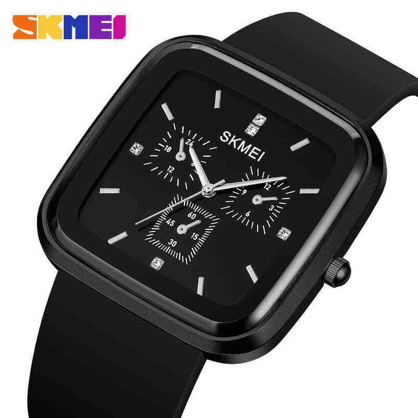 Moda ao ar livre Man Luxury Sil Strap Quartz es Skmei Brand Men Wrist Time Simple Dial Clock 2022 Novo Y220707