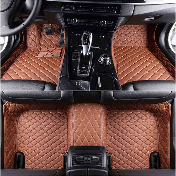 Custom 5 Sitzauto -Bodenmatten für VW Scirocco Santana Sharan Tiguan Touareg Car Matten Autozubehör W220328