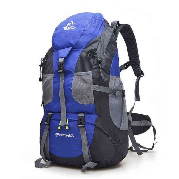 

50l outdoor hiking bag travel backpack waterproof mountaineering trekking camping climbing sport bags rucksack t220801