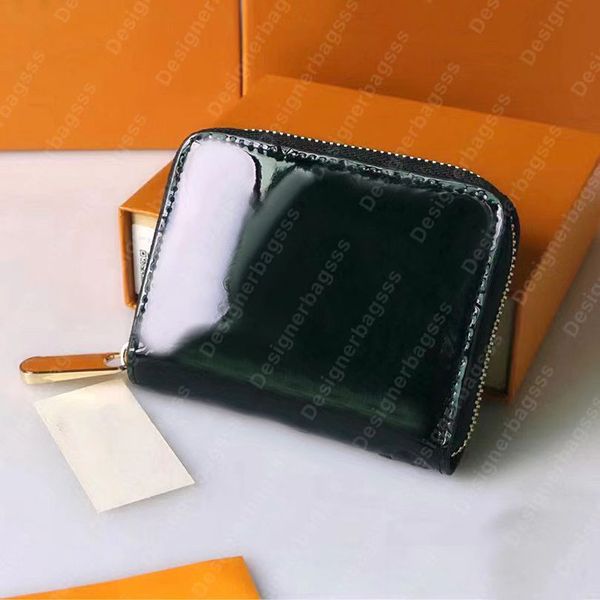 M60067 Bolsa de designer zippy moeda bolsa especial carteira de lona de luxo portador de couro de luxo para mulheres Moda de moda curta 2 dentro de bolsos planos Hardware de ouro