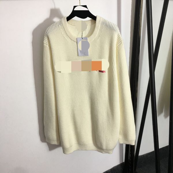 

719 l 2022 runway summer brand same style sweater crew neck long sleeve black white sequins women's sweaters meiyi, White;black