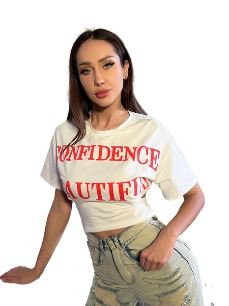 

meysi kim letter graphic crop m7wy#, White