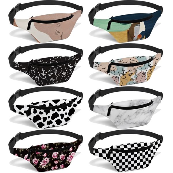 

deanfun fanny pack for women personal printed waist bag for girls fashion elegant hip bag belt pack for travel 18069 220607