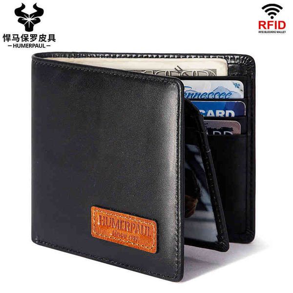 

hbp applicable to airtag zero wallet rfid antimagnetic leather card bag men's leather men's wallet 220718, Red;black