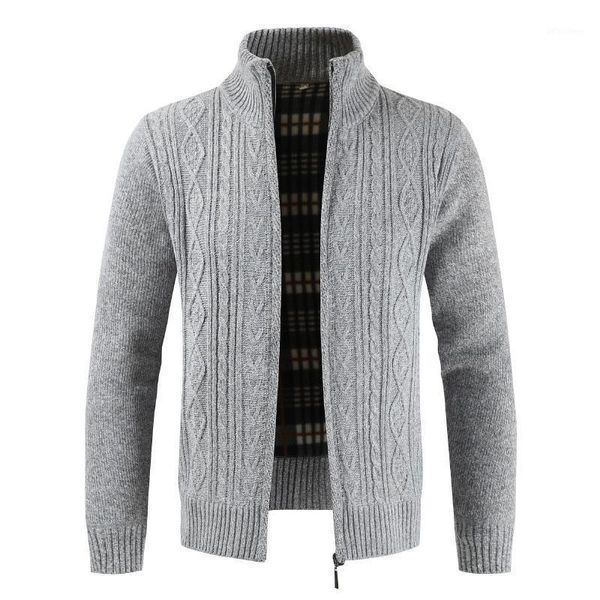 Camisola de suéteres masculinos masculino 2022 Marca de moda da primavera Casual Stand Stand Collar Listrado Slim Knit Cardigan Colorido colorido