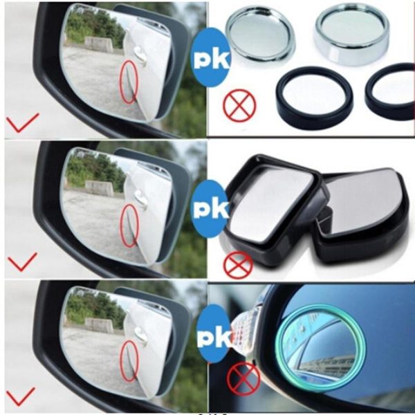 Outros acessórios de interiores CAR em forma de ventilador HD sem fronteira espelho cego ajustável Ferramentas de alta qualidade Durável