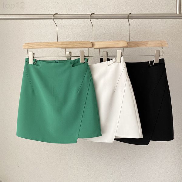 

designerirregular skirt, high waist and hip women's summer 2022 korean version, a-line skirt 7404 luxurious, White