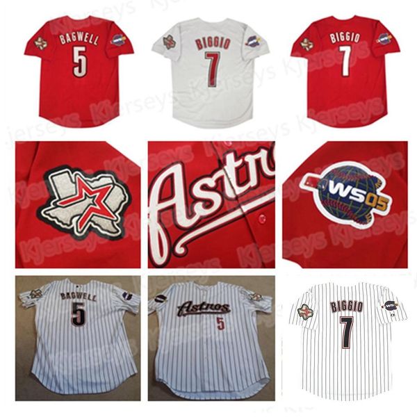 

vintage 2005 houston baseball jersey "astros" 7 craig biggio jeff bagwell 5 roger clemens lance berkman roy oswalt hunter pence ke, Blue;black