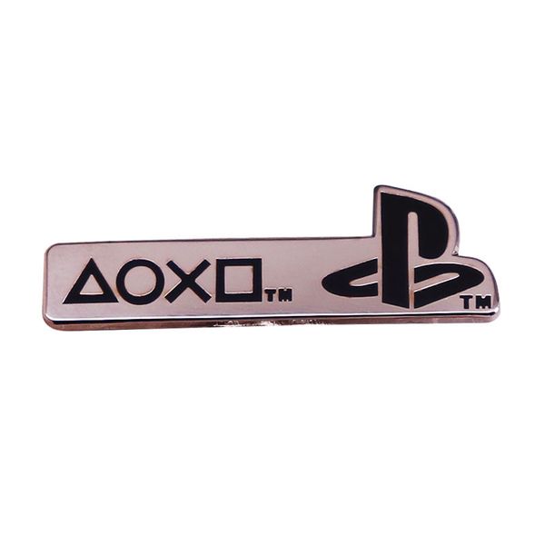

playstation logo design metal brooch badge, Blue