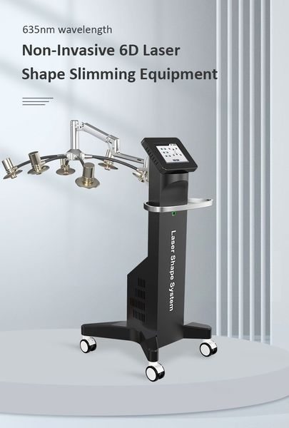 

6d lipo laser cold light body sculpt slimming machine 532 nm green/ 635nm red light weightloss fat reduction beauty equipment
